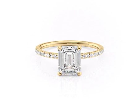 The Pave Nelly Set With A 3 Carat Emerald Moissanite Cheap