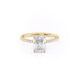 The Pave Nelly Set With A 4 Carat Radiant Moissanite Hot on Sale